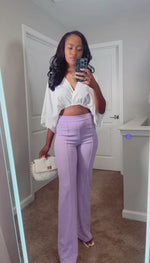 Vanessa High Waisted Lavender Dress Pants