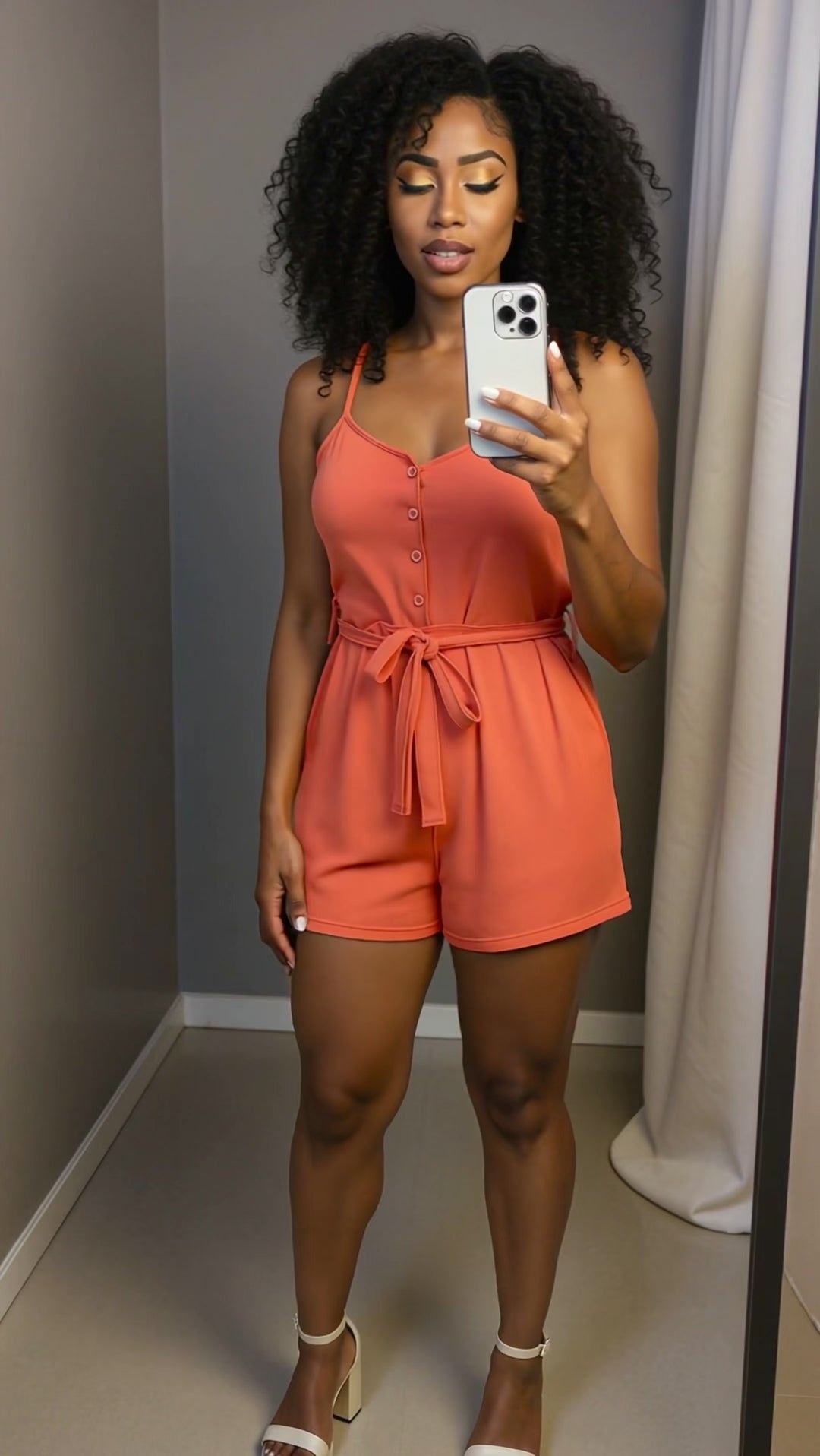 Out and About Romper - Flamingo