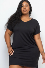 Plus Size - Relaxed Fit Mini Dress