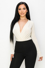 The Essential Surplice Long Sleeve Bodysuit