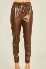 Chocolate Faux Leather Pants