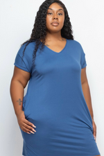 Plus Size - Relaxed Fit Mini Dress