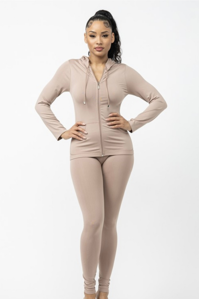 The Serena 2 Piece Set (Mocha) - Plus Size Available