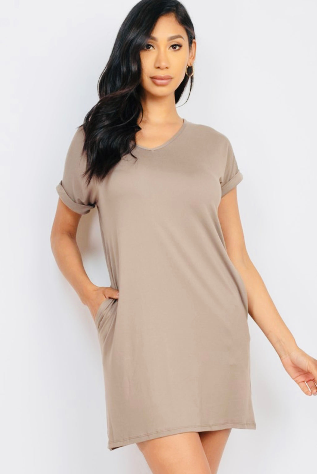 Loose and relaxed fit little short dress by pagnshop - Short